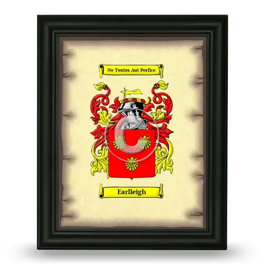 Earlleigh Coat of Arms Framed - Black