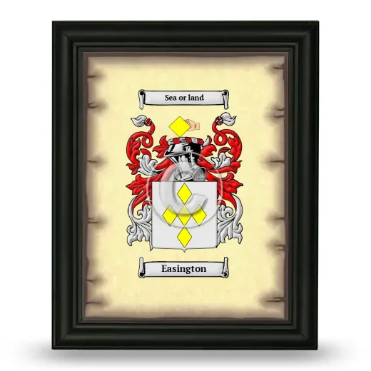 Easington Coat of Arms Framed - Black