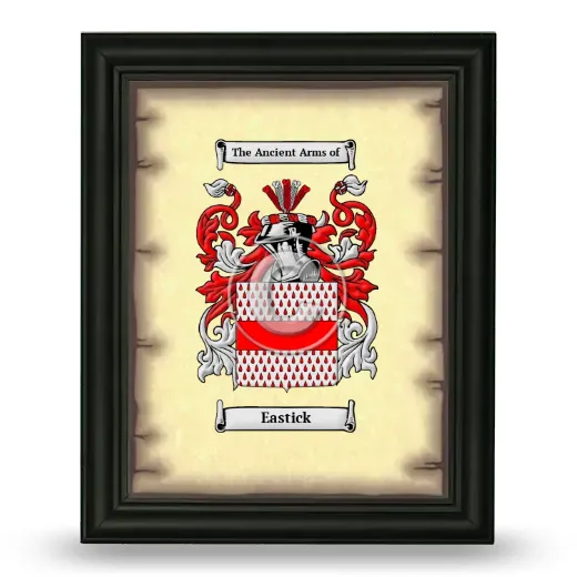 Eastick Coat of Arms Framed - Black