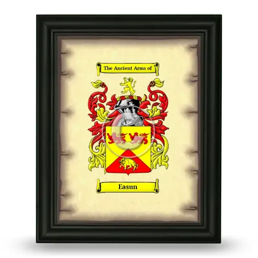 Easun Coat of Arms Framed - Black