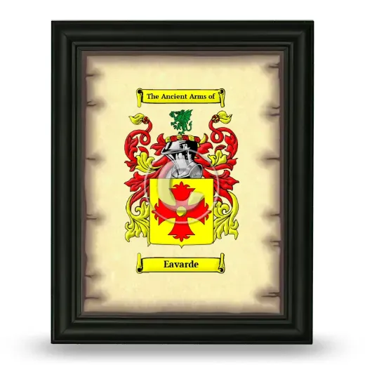 Eavarde Coat of Arms Framed - Black
