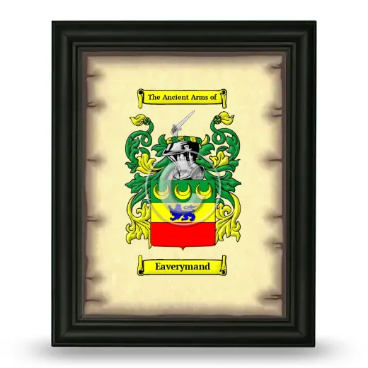 Eaverymand Coat of Arms Framed - Black