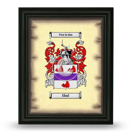 Ebal Coat of Arms Framed - Black
