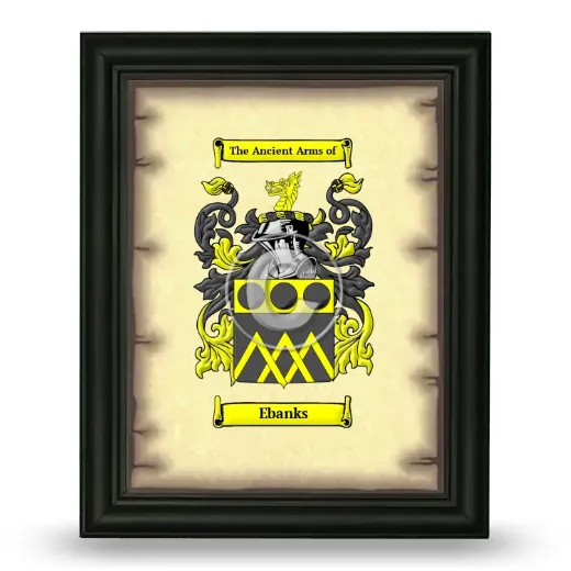 Ebanks Coat of Arms Framed - Black