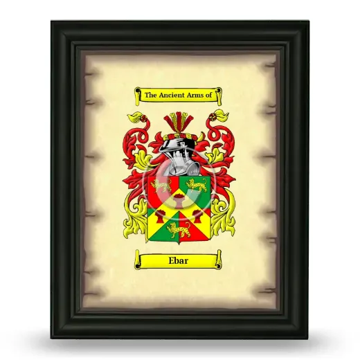 Ebar Coat of Arms Framed - Black