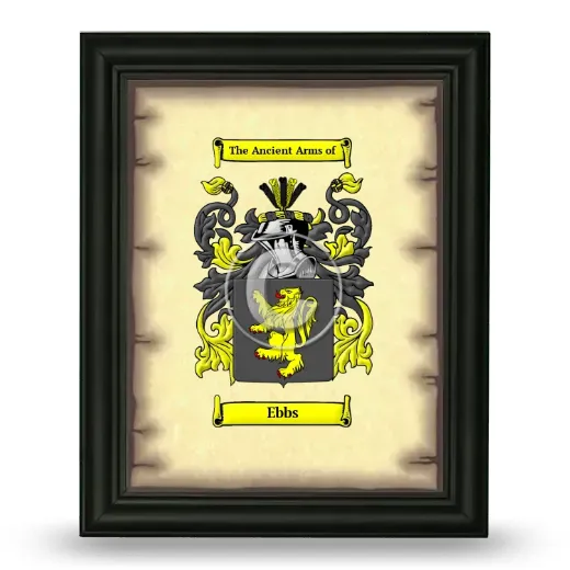 Ebbs Coat of Arms Framed - Black