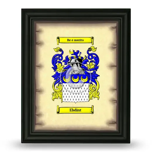 Ebdint Coat of Arms Framed - Black