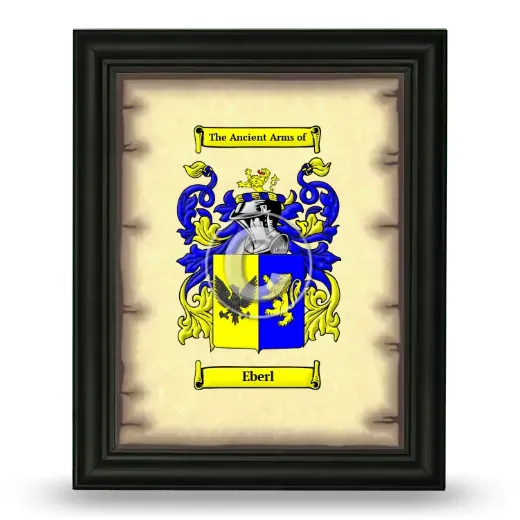Eberl Coat of Arms Framed - Black