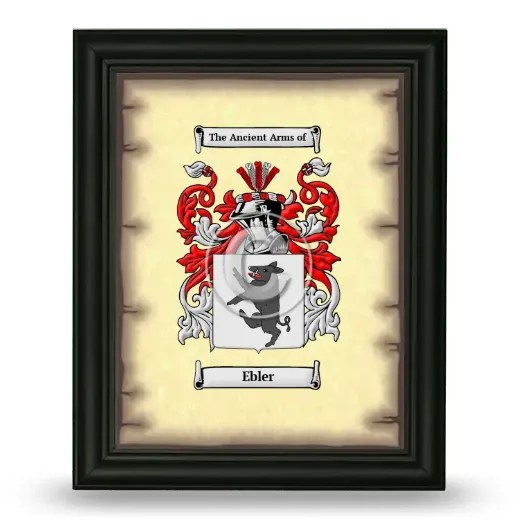 Ebler Coat of Arms Framed - Black