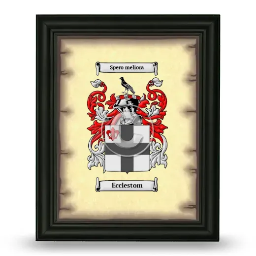 Ecclestom Coat of Arms Framed - Black