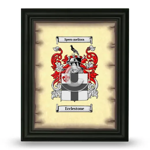 Ecclestone Coat of Arms Framed - Black
