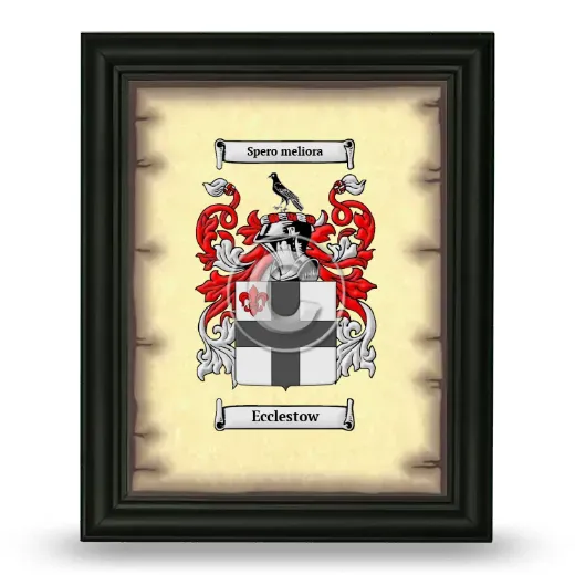 Ecclestow Coat of Arms Framed - Black
