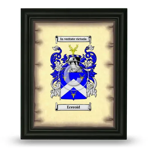 Eceroid Coat of Arms Framed - Black