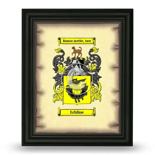 Echline Coat of Arms Framed - Black