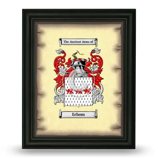 Echom Coat of Arms Framed - Black