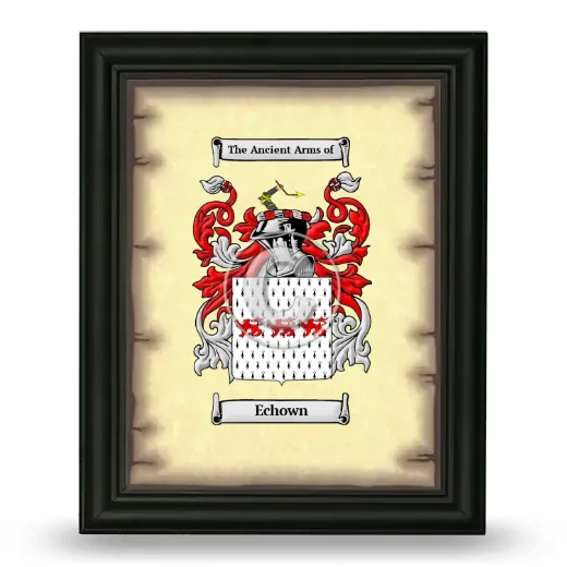 Echown Coat of Arms Framed - Black