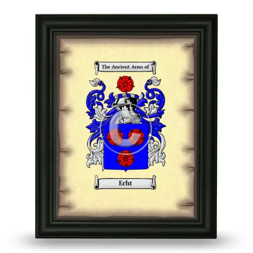 Echt Coat of Arms Framed - Black