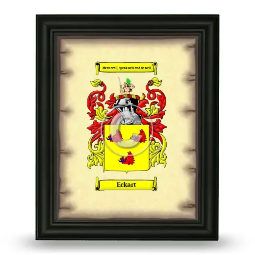 Eckart Coat of Arms Framed - Black