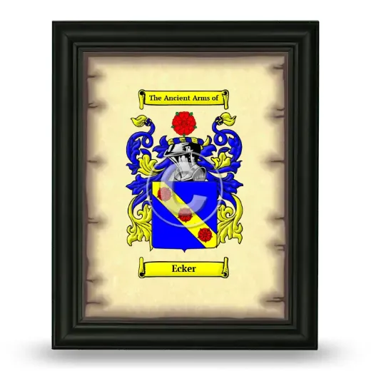 Ecker Coat of Arms Framed - Black