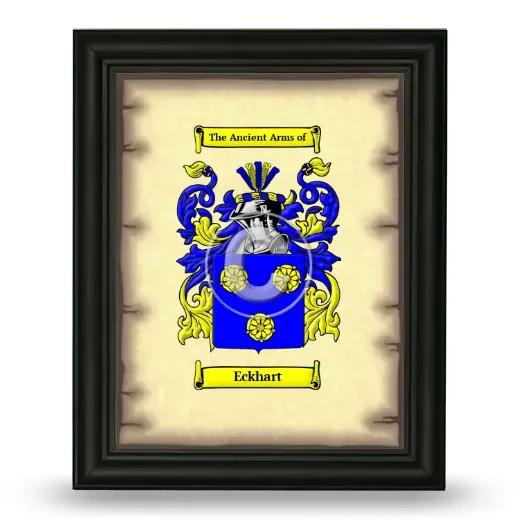 Eckhart Coat of Arms Framed - Black