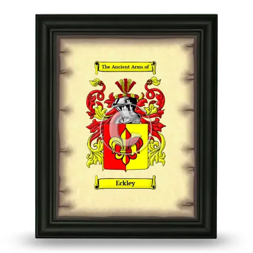 Eckley Coat of Arms Framed - Black