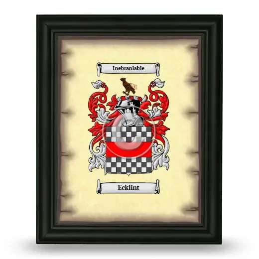 Ecklint Coat of Arms Framed - Black