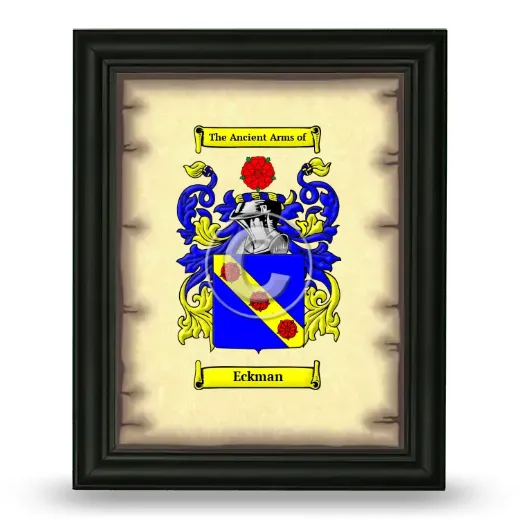 Eckman Coat of Arms Framed - Black