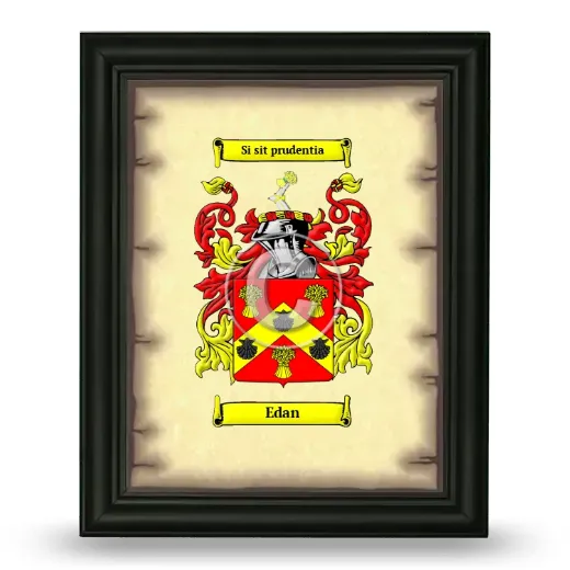 Edan Coat of Arms Framed - Black