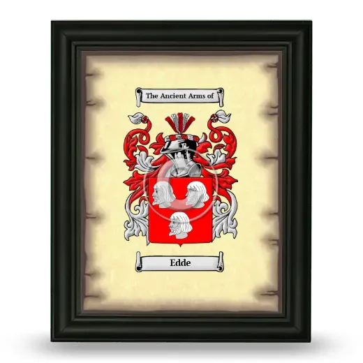 Edde Coat of Arms Framed - Black