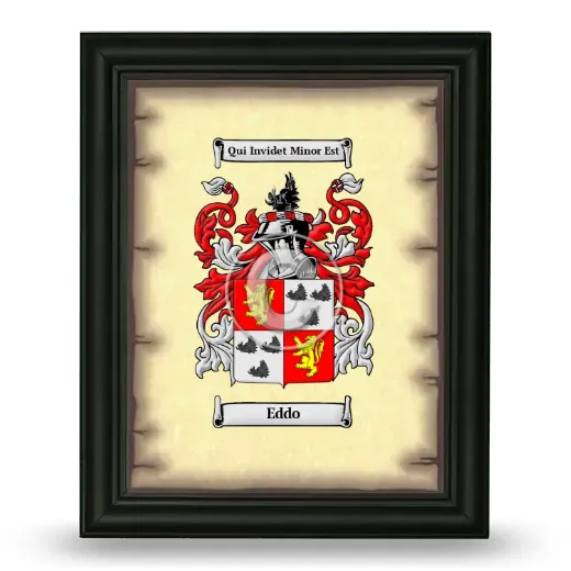 Eddo Coat of Arms Framed - Black