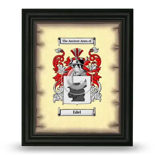 Edel Coat of Arms Framed - Black