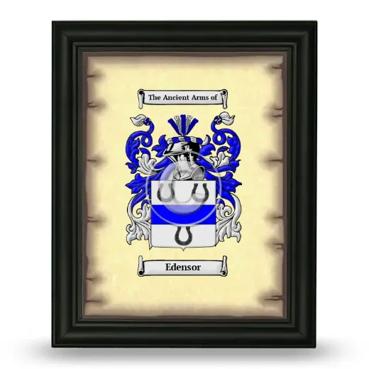 Edensor Coat of Arms Framed - Black