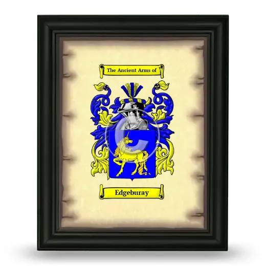 Edgeburay Coat of Arms Framed - Black