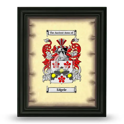 Edgele Coat of Arms Framed - Black