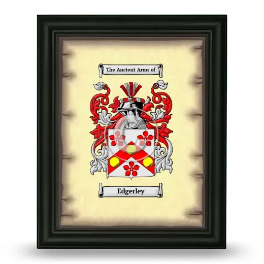 Edgerley Coat of Arms Framed - Black