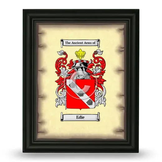 Edie Coat of Arms Framed - Black