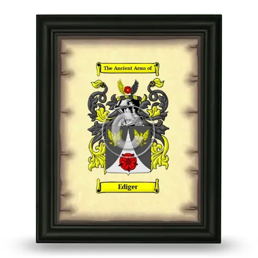 Ediger Coat of Arms Framed - Black