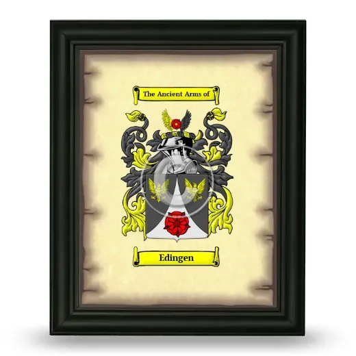 Edingen Coat of Arms Framed - Black