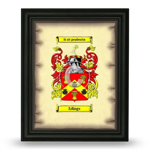 Edings Coat of Arms Framed - Black