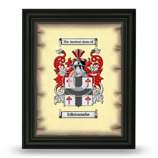 Edistoombe Coat of Arms Framed - Black