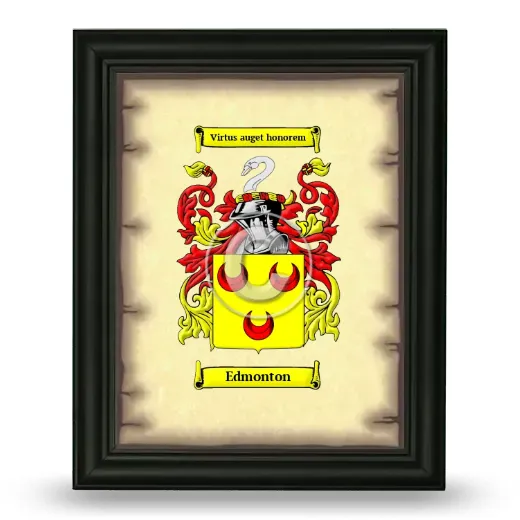 Edmonton Coat of Arms Framed - Black