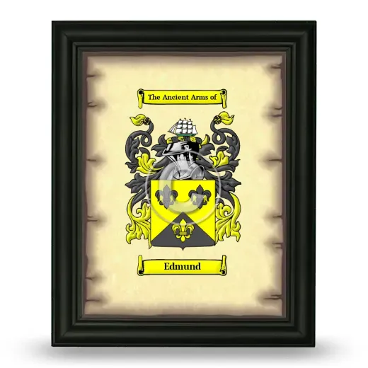 Edmund Coat of Arms Framed - Black
