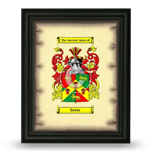 Eever Coat of Arms Framed - Black