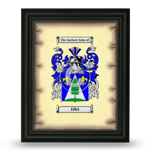 Effel Coat of Arms Framed - Black