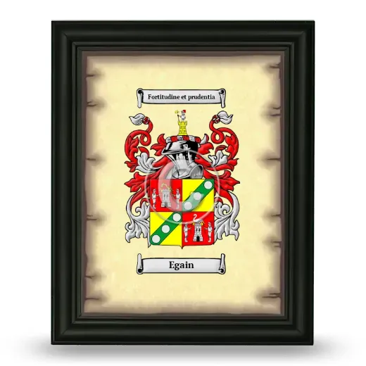 Egain Coat of Arms Framed - Black