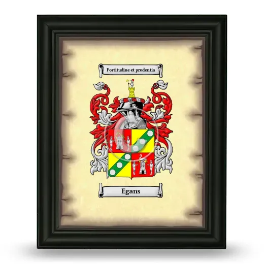 Egans Coat of Arms Framed - Black
