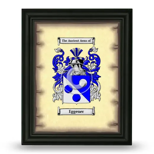 Eggener Coat of Arms Framed - Black