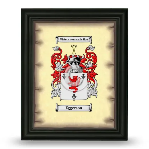 Eggerson Coat of Arms Framed - Black