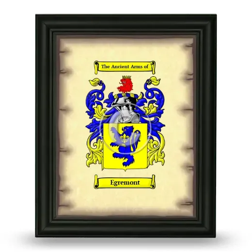 Egremont Coat of Arms Framed - Black