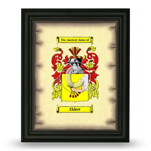 Ehlert Coat of Arms Framed - Black